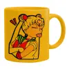 Ceramic coffee mug yellow, 330ml
