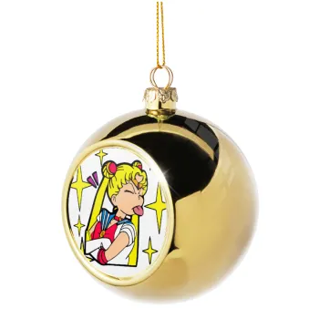 Sailor Moon, Golden Christmas tree ball ornament 8cm