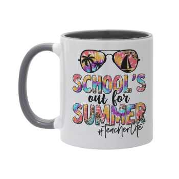 School's Out For Summer Teacher Life, Mug colored grey, ceramic, 330ml