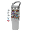 GREY color, 890ml (30oz) stainless Steel Tumbler with Handle