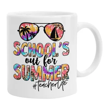 School's Out For Summer Teacher Life, Ceramic coffee mug, 330ml