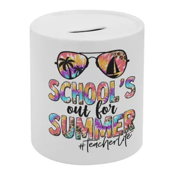 School's Out For Summer Teacher Life, Κουμπαράς πορσελάνης με τάπα