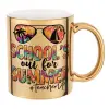 Mug ceramic, gold mirror, 330ml