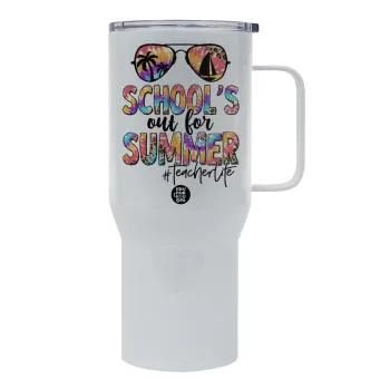 School's Out For Summer Teacher Life, Tumbler με καπάκι, διπλού τοιχώματος (θερμό) 750L