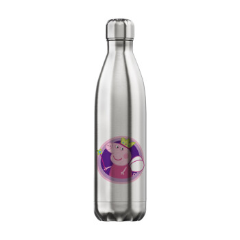 Peppa pig Queen, Μεταλλικό παγούρι θερμός Inox (Stainless steel), διπλού τοιχώματος, 750ml