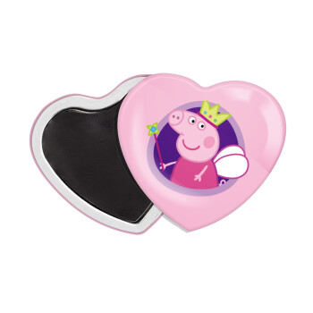 Peppa pig Queen, Μαγνητάκι καρδιά (57x52mm)