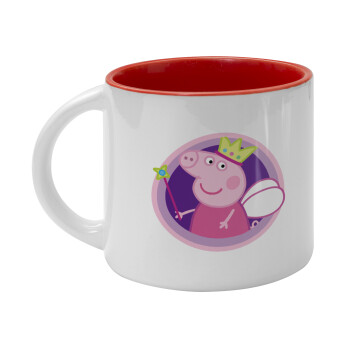 Peppa pig Queen, Κούπα κεραμική 400ml Λευκή/Κόκκινη