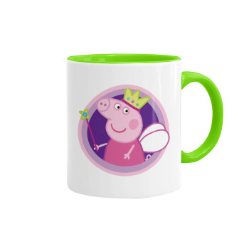Peppa pig Queen, Mug colored light green, ceramic, 330ml