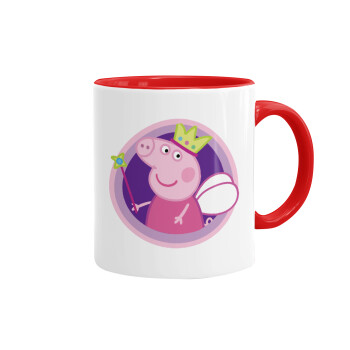 Peppa pig Queen, Mug colored red, ceramic, 330ml