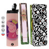 Easter candle,Travel Tumbler 2 Lids, with metal straw & cleaning brush & aromatic flat candle (30cm) (PINK)