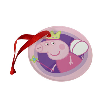 Peppa pig Queen, Christmas ornament glass 9cm