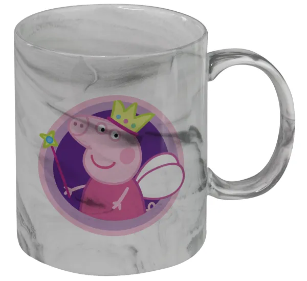Peppa pig Queen — Mug ceramic marble style, 330ml