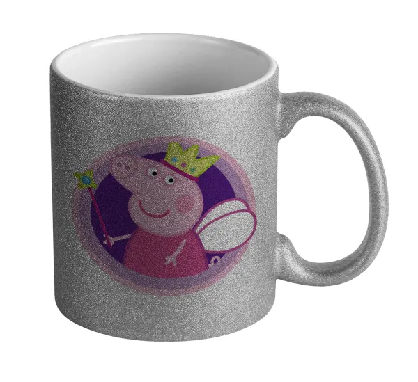 Peppa pig Queen — Glitter Ασημένια