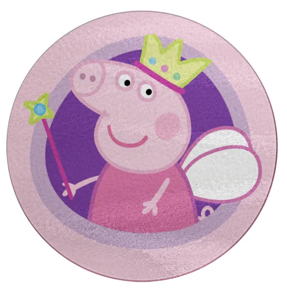 Peppa pig Queen — Επιφάνεια κοπής γυάλινη στρογγυλή (30cm)