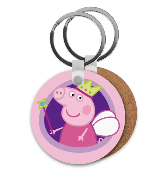 Peppa pig Queen — Ξύλινο στρογγυλό