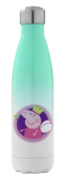 Peppa pig Queen — Μεταλλικό παγούρι θερμός Πράσινο/Λευκό (Stainless steel), διπλού τοιχώματος, 500ml