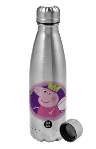 Peppa pig Queen — Μεταλλικό παγούρι νερού, ανοξείδωτο ατσάλι, 750ml