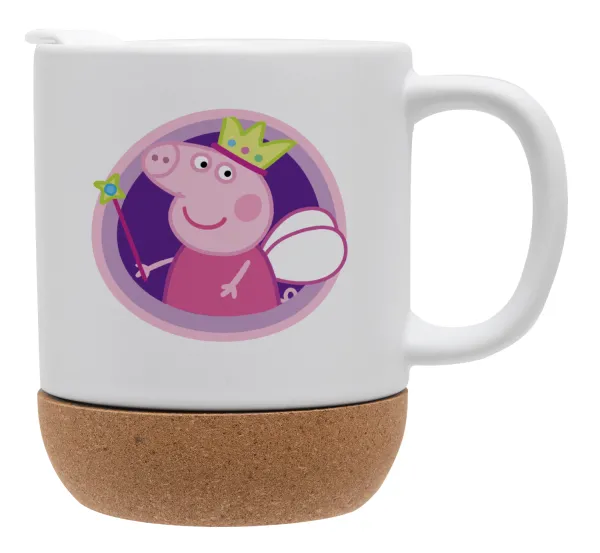 Peppa pig Queen — Κούπα, κεραμική με βάση φελού και καπάκι (ΜΑΤ), 330ml
