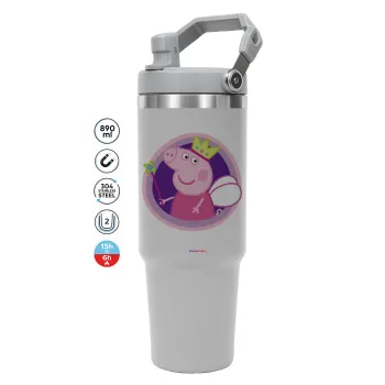 Peppa pig Queen, ΓΚΡΙ χρώματος Θερμός Ανοξείδωτο 890ml (30oz) με χερούλι