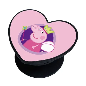 Peppa pig Queen, Phone Holders Stand  καρδιά Μαύρο Βάση Στήριξης Κινητού στο Χέρι
