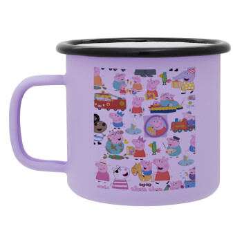 Peppa pig Characters, Κούπα Μεταλλική εμαγιέ ΜΑΤ Light Pastel Purple 360ml