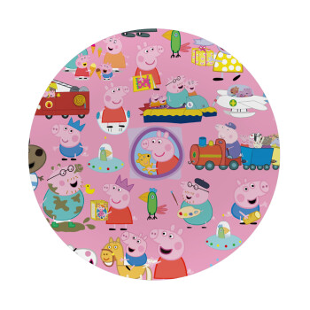 Peppa pig Characters, Mousepad Στρογγυλό 20cm