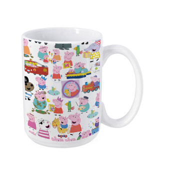 Peppa pig Characters, Κούπα Mega, κεραμική, 450ml