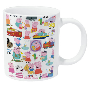 Peppa pig Characters, Κούπα Giga, κεραμική, 590ml