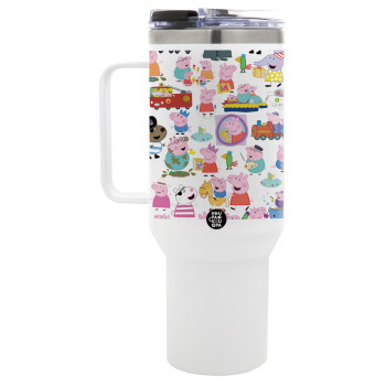 Peppa pig Characters, Mega Stainless steel Tumbler with lid, double wall 1,2L