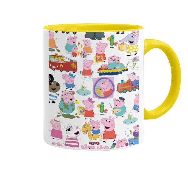 Peppa pig Characters — Κεραμική Κίτρινη, 330ml