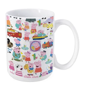 Peppa pig Characters, Κούπα Mega, κεραμική, 450ml