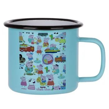 Peppa pig Characters, Κούπα Μεταλλική εμαγιέ ΜΑΤ σιέλ 360ml