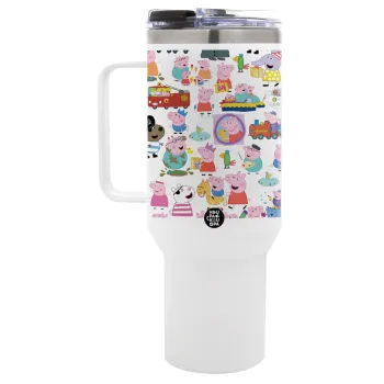 Peppa pig Characters, Mega Stainless steel Tumbler with lid, double wall 1,2L