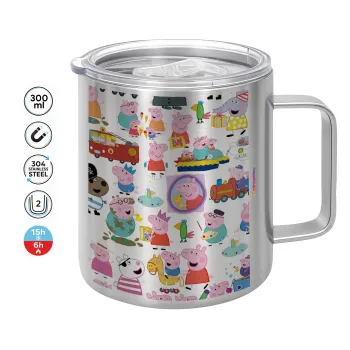 Peppa pig Characters, Κούπα Ανοξείδωτη διπλού τοιχώματος 300ml