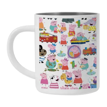 Peppa pig Characters, Mug Stainless steel double wall 300ml