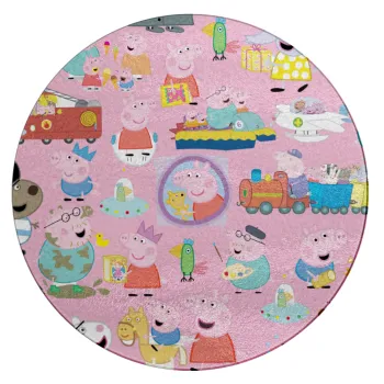 Peppa pig Characters, Επιφάνεια κοπής γυάλινη στρογγυλή (30cm)