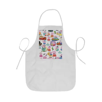 Peppa pig Characters, Ποδιά Σεφ ολόσωμη κοντή  Παιδική (44x62cm)