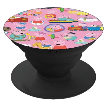 Peppa pig Characters, Phone Holders Stand  Black Hand-held Mobile Phone Holder