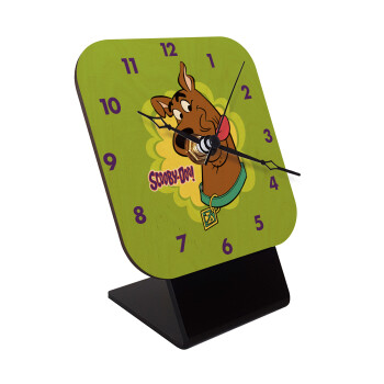 Scooby Doo, Επιτραπέζιο ρολόι σε φυσικό ξύλο (10cm)