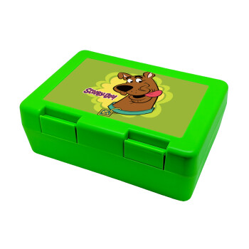 Scooby Doo, Παιδικό δοχείο κολατσιού ΠΡΑΣΙΝΟ 185x128x65mm (BPA free πλαστικό)