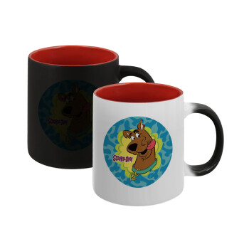 Scooby Doo, Κούπα Μαγική εσωτερικό κόκκινο, κεραμική, 330ml που αλλάζει χρώμα με το ζεστό ρόφημα