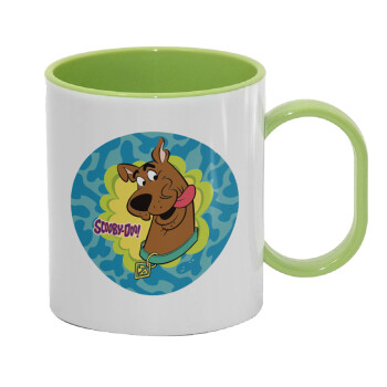 Scooby Doo, Κούπα (πλαστική) (BPA-FREE) Polymer Πράσινη για παιδιά, 330ml