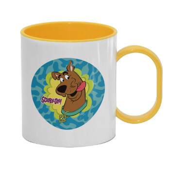 Scooby Doo, Κούπα (πλαστική) (BPA-FREE) Polymer Κίτρινη για παιδιά, 330ml