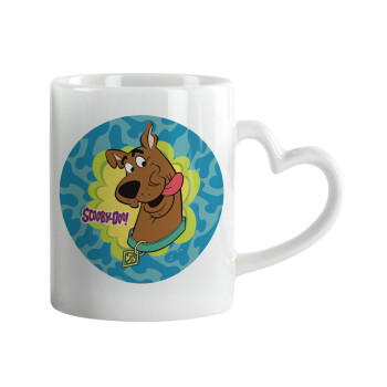 Scooby Doo, Mug heart handle, ceramic, 330ml
