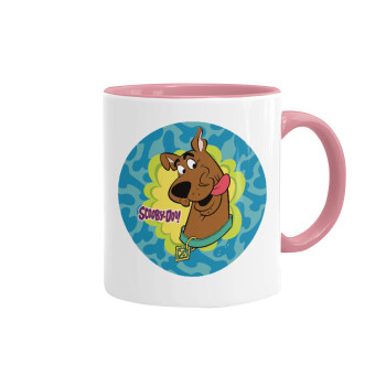 Scooby Doo, Κούπα χρωματιστή ροζ, κεραμική, 330ml