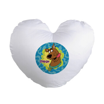 Scooby Doo, Μαξιλάρι καναπέ καρδιά 40x40cm περιέχεται το  γέμισμα