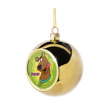 Scooby Doo, Χριστουγεννιάτικη μπάλα δένδρου Χρυσή 8cm
