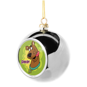 Scooby Doo, Χριστουγεννιάτικη μπάλα δένδρου Ασημένια 8cm