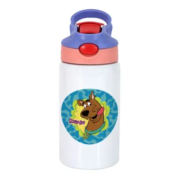 Scooby Doo, Παιδικό παγούρι θερμό, ανοξείδωτο, με καλαμάκι ασφαλείας, ροζ/μωβ (350ml)