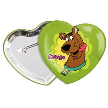 Scooby Doo, Κονκάρδα παραμάνα καρδιά (57x52mm)
